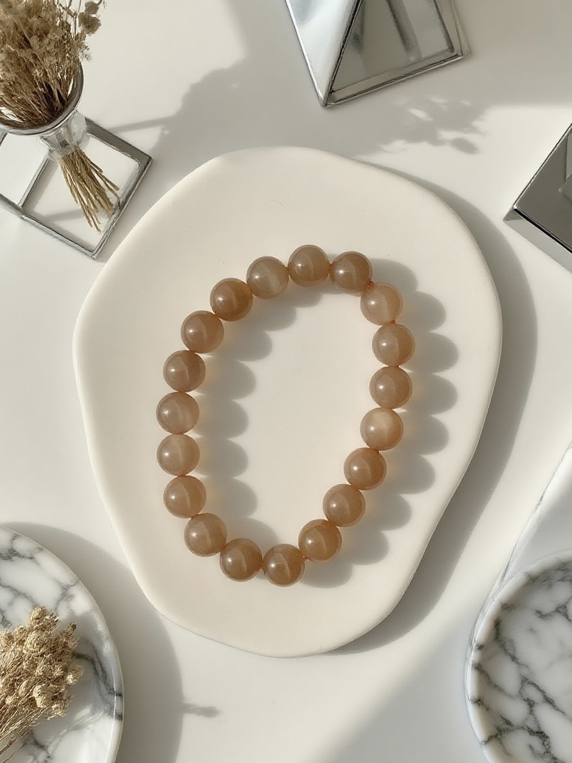 Gentle Glow Peach Moonstone Bracelet - Image 2