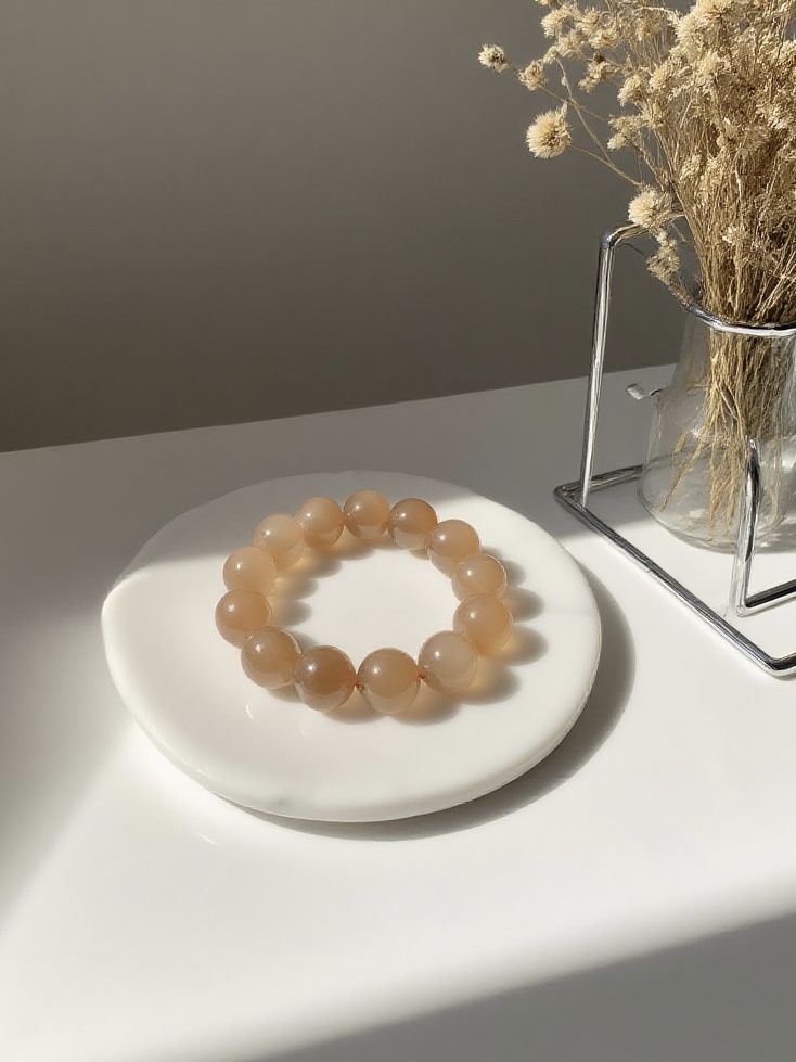 Gentle Glow Peach Moonstone Bracelet - Image 4