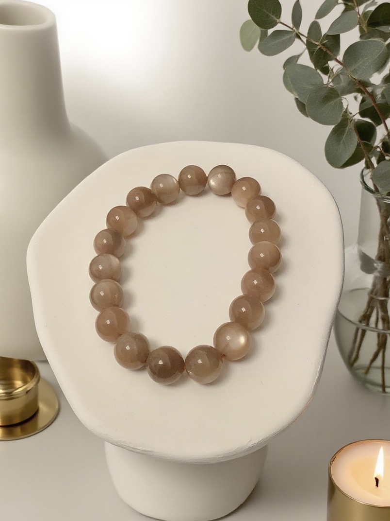 Gentle Glow Peach Moonstone Bracelet - Image 3